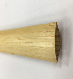 1/4 de rond 14x14 medium MDF avec placage bambou clair veritable