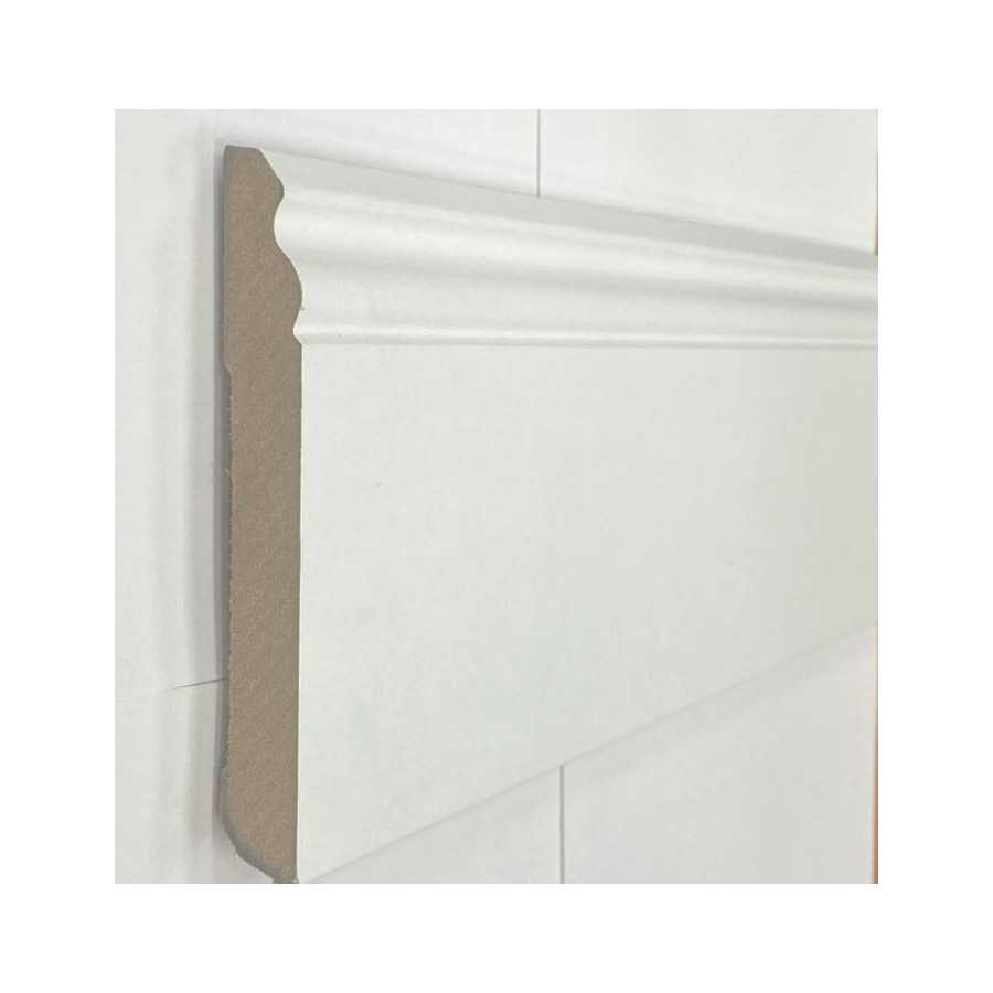 plinthe mdf moulure blanche au style victorien 140x15x2400mm 