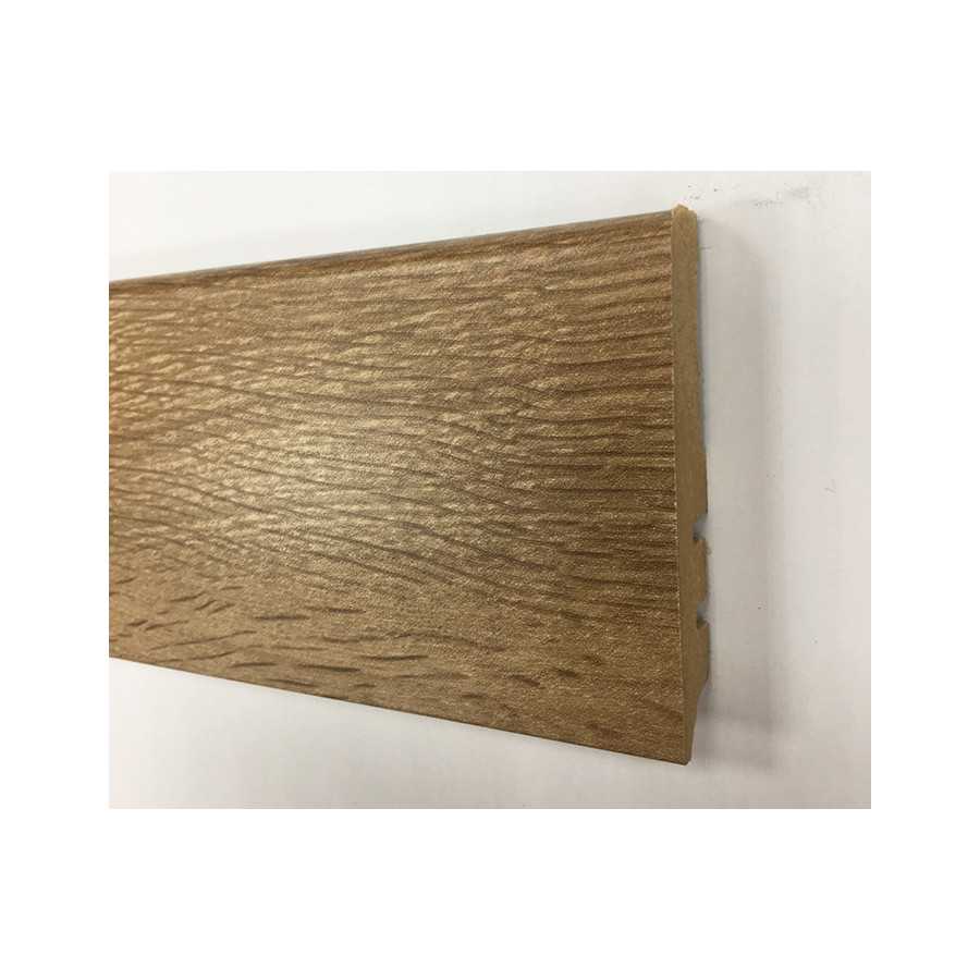 PLINTHE MDF FINITION CHENE NOYER MARRON GLACE 80X15 (1027)