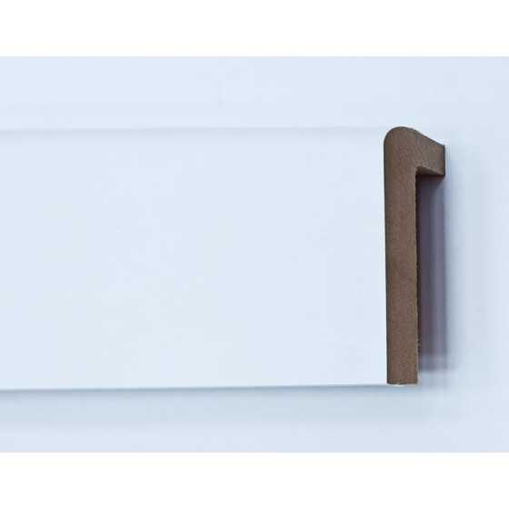 plinthe de recouvrement dinachoc mdf decor blanc 98x25x2400mm pefc 70%