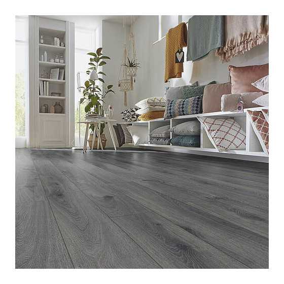 chene prestige gris stratifie decoart - gamme monaco - 1380mmx157mmx10mm - certifié fsc mix credit