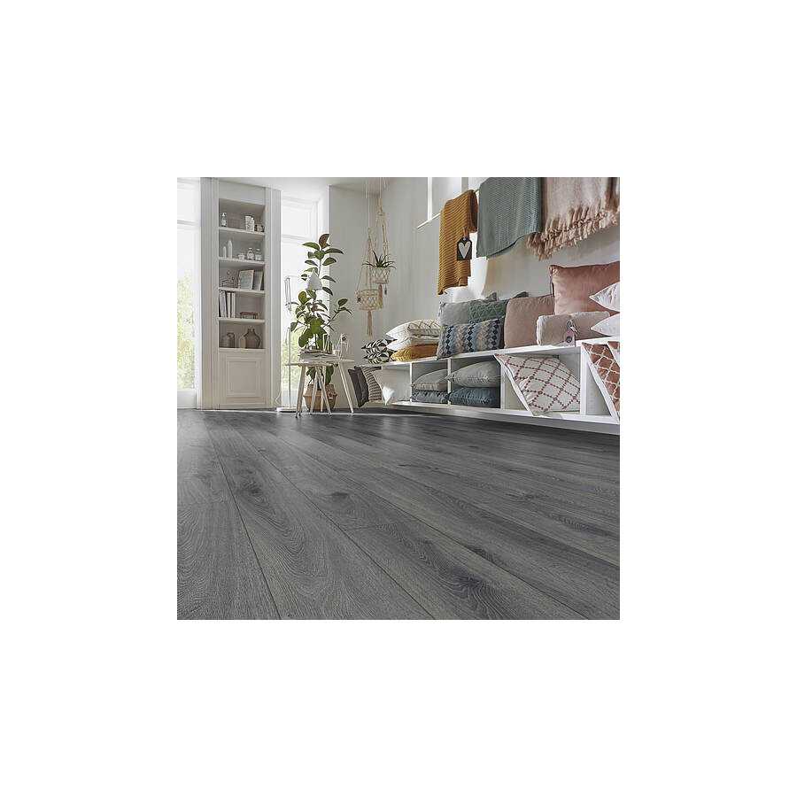 CHENE PRESTIGE GRIS STRATIFIE DECOART - GAMME MONACO - 1380mmX157mmX10mm - Certifié FSC Mix Credit