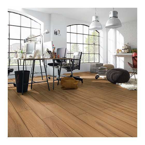 parquet sol stratifie decoart - chene de ferme nature - gamme milan - 1380mmx193mmx8mm - certifié fsc mix credit