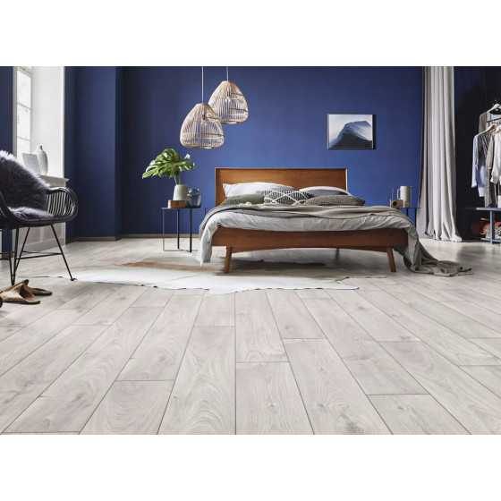 PARQUET SOL STRATIFIE DECOART - CHENE ATLAS BLANC - GAMME MILAN - 1380mmX193mmX8mm - Certifié FSC Mix Credit