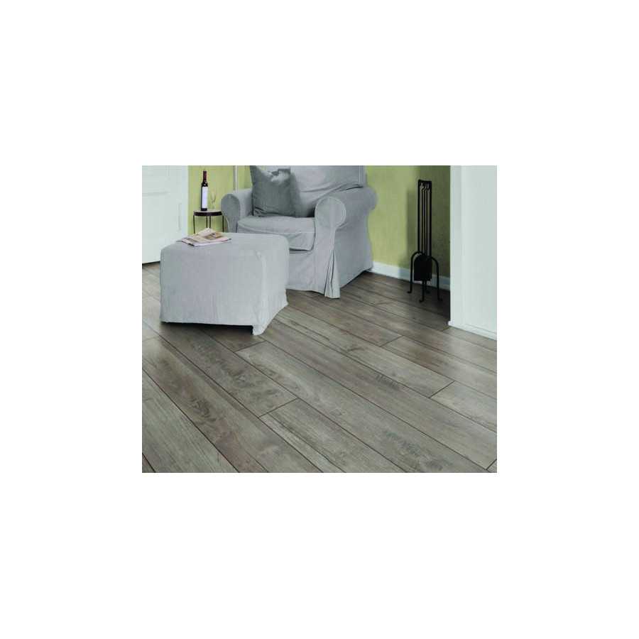 PARQUET SOL STRATIFIE DECOART - TECK ARGENT NOSTALGIE - GAMME MILAN - 1380mmX193mmX8mm - Certifié FSC Mix Credit