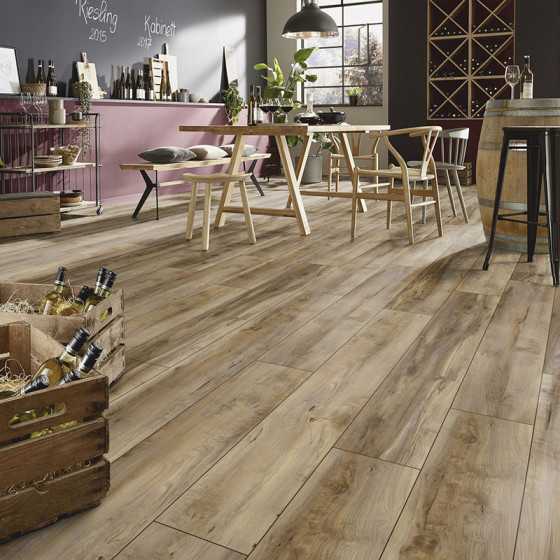 Parquet Sol Stratifié Érable du Canyon