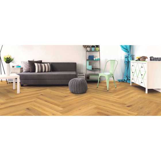 parquet sol stratifie decoart baton rompu chene pisa - gamme vieux paris - 665mm x 133mm x 8mm - certifié fsc mix credit