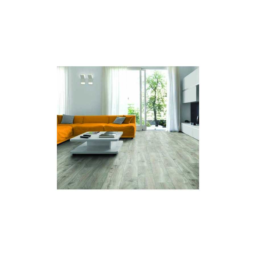 chene stratifie decoart highland argent - gamme amsterdam - 1845mmx244mmx10mm - certifié fsc mix credit