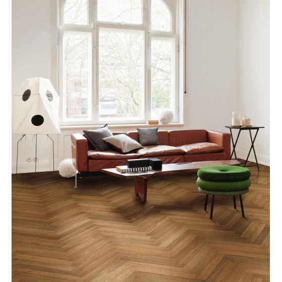 HARO PARQUET 4000 Parquet 2-plis Monolame Prestige Chêne fumé Markant permaDur Rainure & languette 120x10mm (compatible avec sol