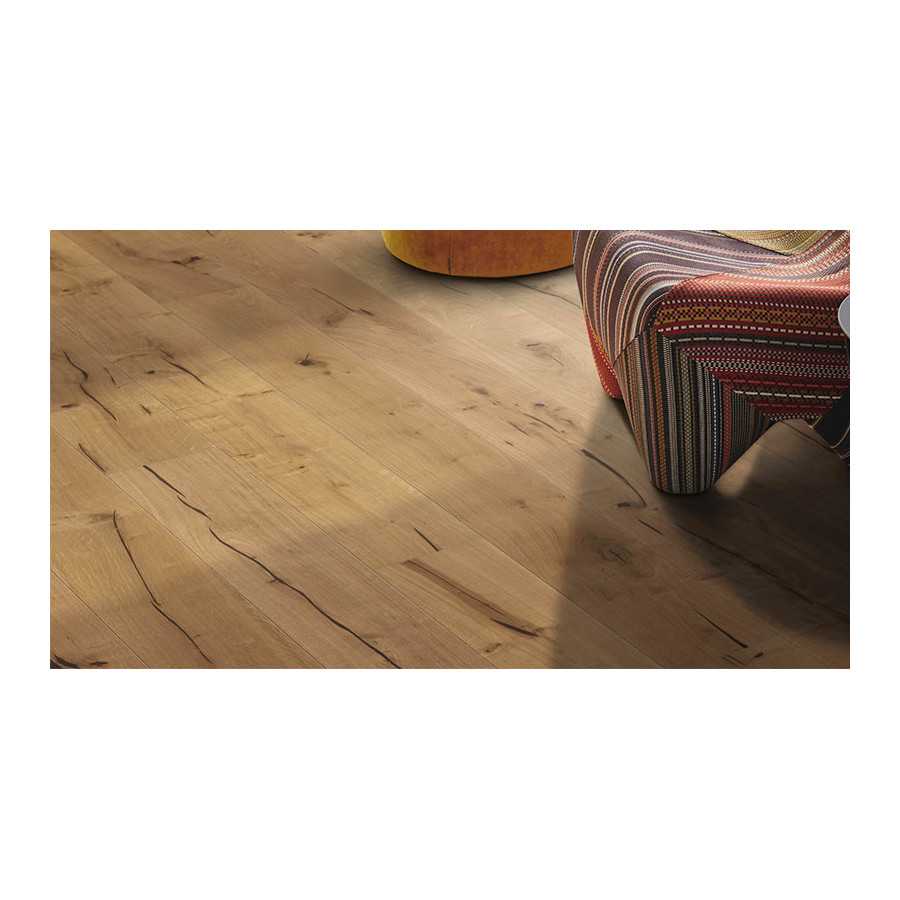 HARO PARQUET 3500 HDF Planche large à l'ancienne 2V Chêne Alabama brossé naturaLin plus Top Connect 180mm x12mm - Certifié PEFC 