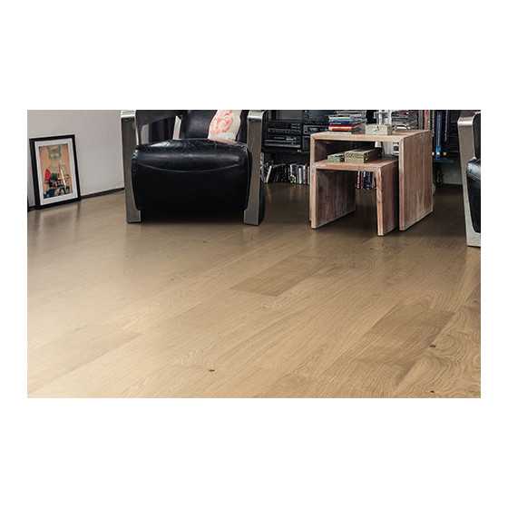 HARO PARQUET 4000 Planche large à l'ancienne 180 2V Chêne invisible Markant brossé permaDur Top Connect 180mm x13.5mm Certifié P