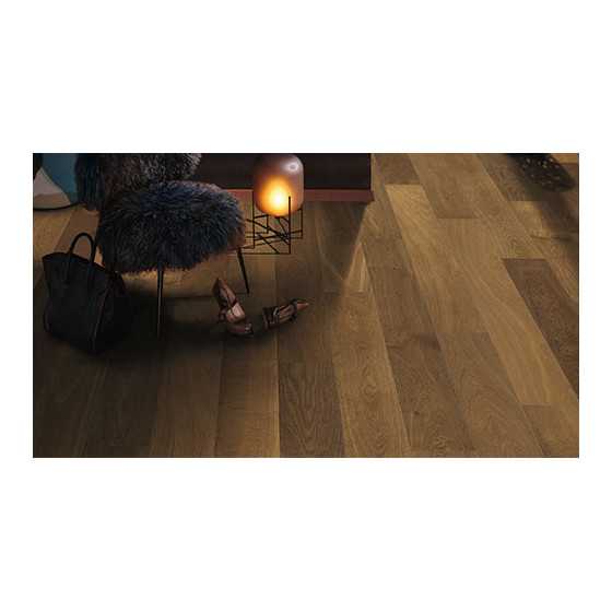 HARO PARQUET 4000 Planche large à l'ancienne 180x13.5x2200mm  4V Chêne fumé léger Markant brossé naturaLin plus Top Connect -Cer