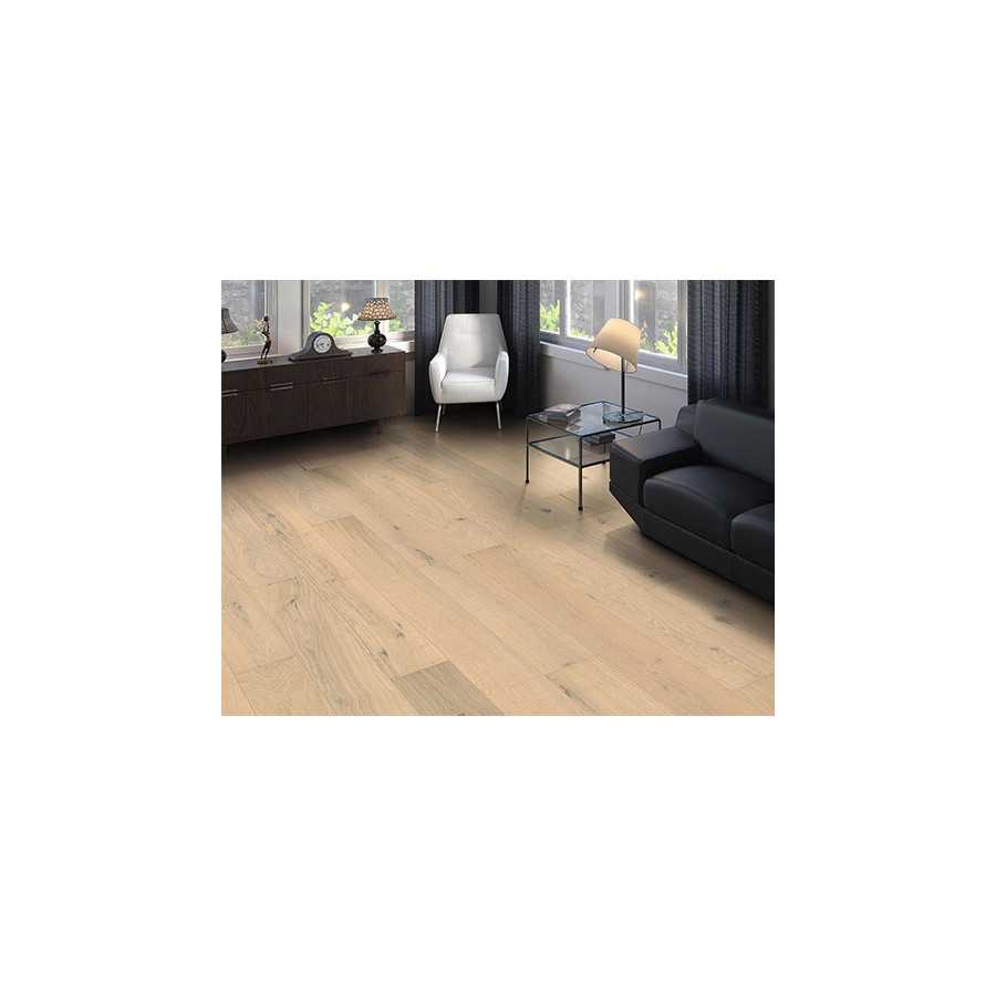 haro parquet 4000 planche large maxim 4v chêne blanc clair sauvage brossé naturadur rainure & languette 180x11mm - 5g - certifié