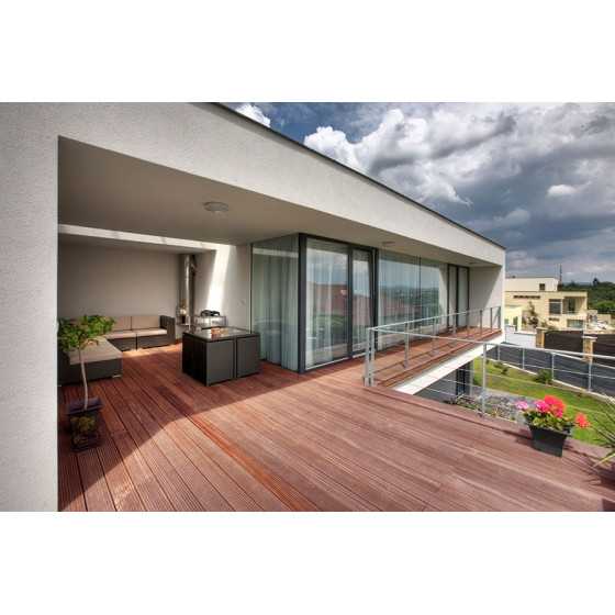 LAME DE TERRASSE CUMARU BRUT PROFIL 1 FACE LISSE 1 FACE STRIEE 145x21x915mm  (+/- 3 mm) %separator% %shop-name%
