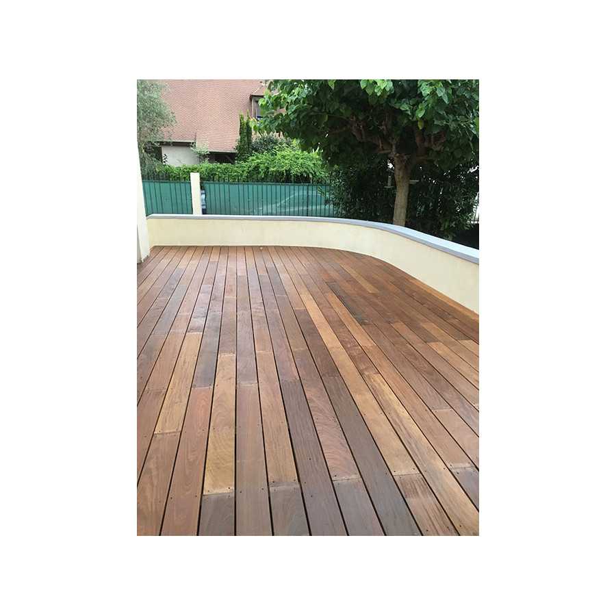 LAME DE TERRASSE AWA IPE BRUT DECK CLIPSABLE STRIEE 145x21x L500-L650mm