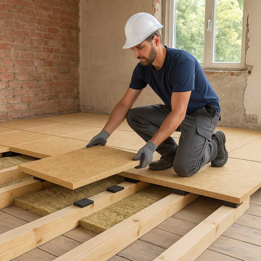 Dinachoc D834 - Isolation Acoustique et Thermique - 100% Recyclé 34dB | Système chape sèche rénovation | Premibel Parquet Dinachoc D834 - Isolation Acoustique et Thermique - 100% Recyclé 34dB | Système chape sèche rénovation | Premibel Parquet