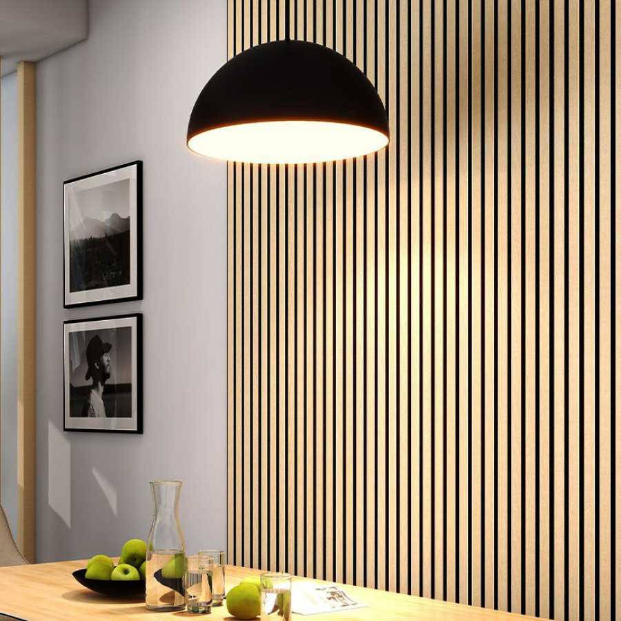 Panneau Acoustique Decoratif Mural De L'aube En Mdf Pet Finition Chêne Golden Sur Fond Noir - Dinachoc - 520x18x2400mm | Panneaux Muraux | Premibel Parquet Panneau Acoustique Decoratif Mural De L'aube En Mdf Pet Finition Chêne Golden Sur Fond Noir - Dinachoc - 520x18x2400mm | Panneaux Muraux | Premibel Parquet