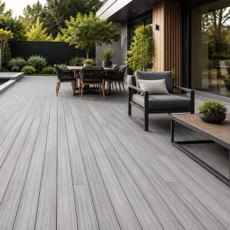 LAMES DE TERRASSE COMPOSITE GRIS