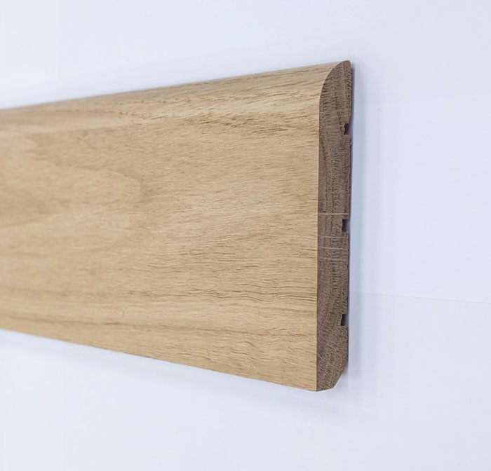 PLINTHE chêne MASSIF BRUT PR BORD ROND 95x14x1500 à 2000mm