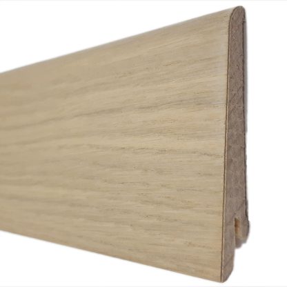 Plinthe plaquee bois chêne invisible blanchi 80X15X2500mm