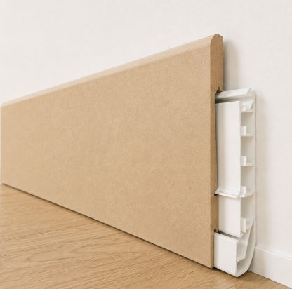 Plinthe electrique avec goulotte mdf brut