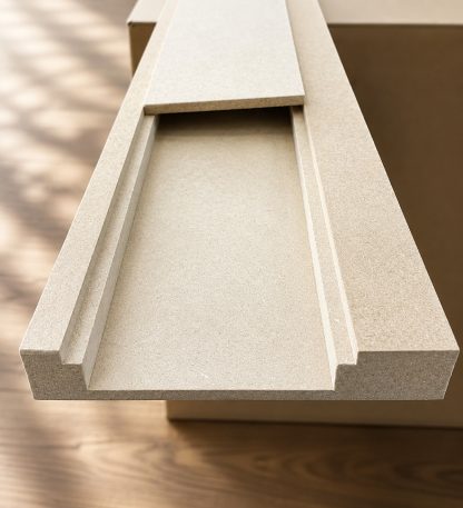 Plinthe electrique passe cable mdf brut 19X110X2440mm