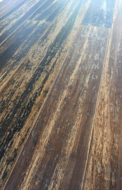 PARQUET MASSIF BAMBOU VERNI WAGON VIEILLI 142x12x L1830mm