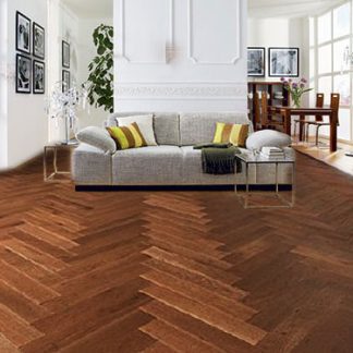 PARQUET BÂTON ROMPU CHÊNE HUILÉ CHÂTEAU RUSTIQUE VIEILLI BORDS MARTELÉS - 90 x 14 x 500 mm