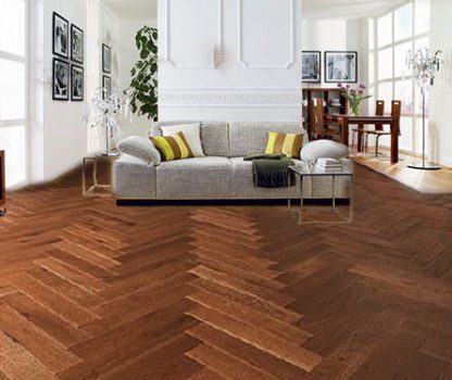 PARQUET BÂTON ROMPU CHÊNE HUILÉ CHÂTEAU RUSTIQUE VIEILLI BORDS MARTELÉS - 90 x 14 x 500 mm