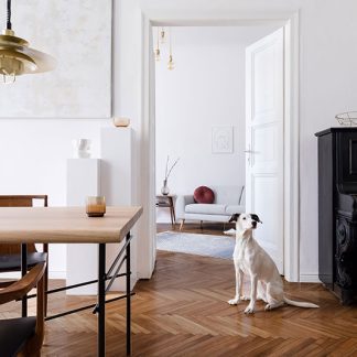 PARQUET BÂTON ROMPU CHÊNE MASSIF VERNI NUT PR BIS GO4 - 70X14X400 mm - Certifié FSC 100%