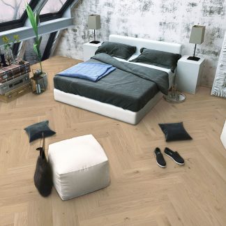 BATON ROMPU CHENE CONTRECOLLE VERNI BROSSE RUSTIQUE INVISIBLE CAMBRIDGE 125x15X600mm 4mm de couche d'usure - Certifié FSC 100 %