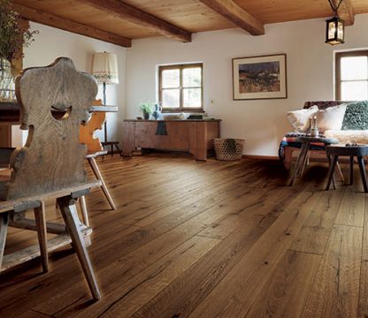 CHENE MASSIF HUILE BROSSE RUSTIQUE CASTLE BROWN 160x20,4x600-1800mm Certifié FSC 100 %