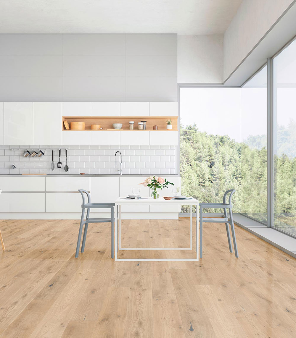 CHENE MASSIF CAMPAGNE Piqué HUILE BROSSE MAT NATUREL MADELEINE GO4 180X20X400mm A 2200mm Certifié FSC 100 %