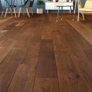 CHENE MASSIF VERNI ARMAGNAC MAT RUSTIQUE 130x14x300 A 1800mm - 4 CHANFREINS - Certifié PEFC 100%