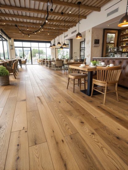 CHENE CONTRECOLLE VERNI BROSSE A L'ANCIENNE NATUREL PANORAMA MEGA XXL 400X18X2200mm GO-4 - 4mm de couche d'usure