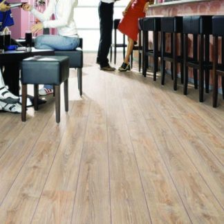 PARQUET SOL STRATIFIE DECOART - CHENE BLANCHI A LA CHAUX – GAMME MILAN – 1380mmX193mmX8mm - Certifié FSC Mix Credit