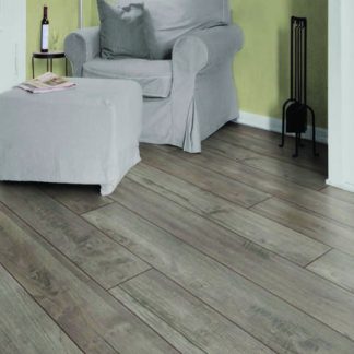 PARQUET SOL STRATIFIE DECOART - TECK ARGENT NOSTALGIE - GAMME MILAN - 1380mmX193mmX8mm - Certifié FSC Mix Credit