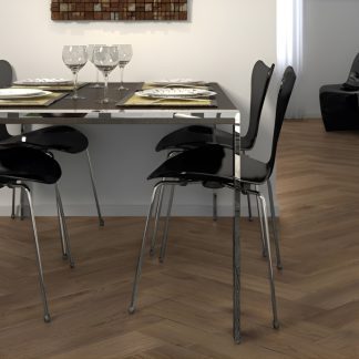 PARQUET SOL STRATIFIE DECOART BATON ROMPU CHENE TREVISO - GAMME VIEUX PARIS – 665mm x 133mm x 8mm - Certifié FSC Mix Credit