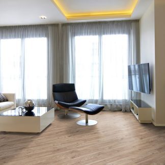 CHENE STRATIFIE DECOART CHENE EVEREST BEIGE - GAMME ST TROPEZ - 1845mmX188mmX12mm - Certifié FSC Mix Credit