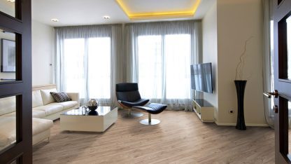 CHENE STRATIFIE DECOART CHENE EVEREST BEIGE - GAMME ST TROPEZ - 1845mmX188mmX12mm - Certifié FSC Mix Credit