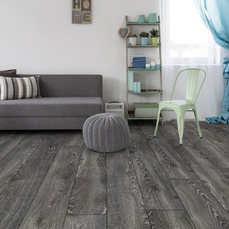 CHENE STRATIFIE DECOART HIGHLAND NOIR - GAMME AMSTERDAM - 1845mmX244mmX10mm - Certifié FSC Mix Credit