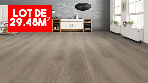 Sol Stratifié Chêne Gris Antique Top Connect - Lot de 29,48m²