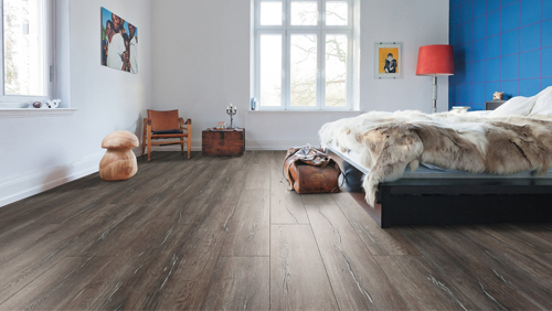 HARO Sol Stratifié Tritty 100 Campus 4v Chêne Duna Espresso Authentic Mat Top Connect - lot fin de série 7.47m²