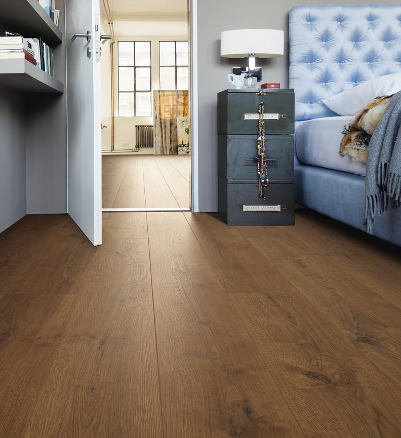 Sol Stratifié Chêne Portland Fumé Top Connect - Lot de 5,36m²