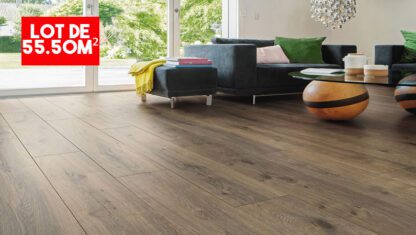 CHENE CORONA PLANCHE LARGE SOL STRATIFIE HARO TT75 PRIX POUR LE LOT DE 53.28M² - UNIQUEMENT VISIBLE SUR PANTIN