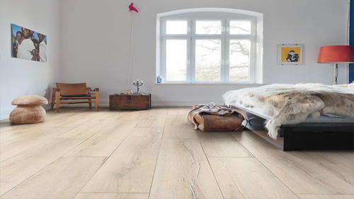 Sol Stratifié Chêne Scandinave Lames Larges à l'ancienne Authentic - Lot de 104,34m²