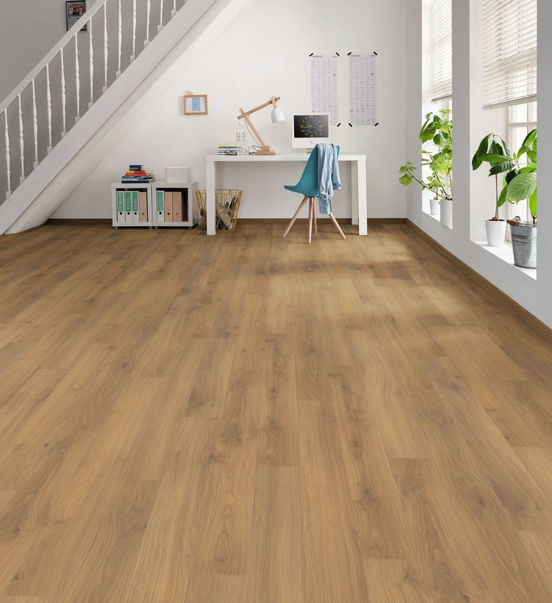 Sol Stratifié Chêne Emilia Miel Authentic Soft Top Connect - Lot de 15,18m²