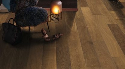 HARO PARQUET 4000 Planche large à l'ancienne 180x13.5x2200mm  4V Chêne fumé léger Markant brossé naturaLin plus Top Connect -Certifié PEFC 70% - LOT DE 15.85M² VISIBLE A PANTIN