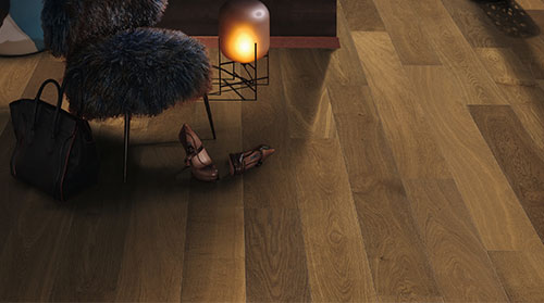 HARO PARQUET 4000 Planche large à l'ancienne 180x13.5x2200mm  4V Chêne fumé léger Markant brossé naturaLin plus Top Connect -Certifié PEFC 70% - LOT DE 15.85M² VISIBLE A PANTIN