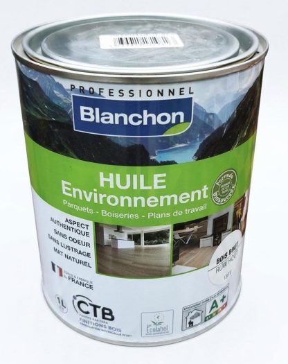 Blanchon huile environnement aspect bois brut 1L
